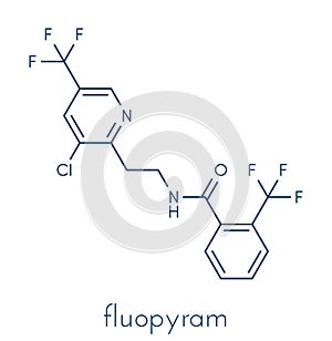 Fluopyram fungicide molecule. Skeletal formula photo