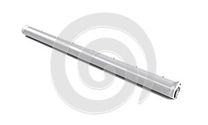 Fluorescent lamp 3d render on a white background