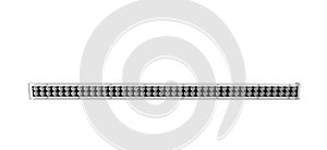 Fluorescent lamp 3d render on a white background