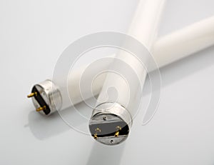 Fluorescent lamp on white