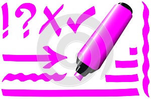 Fluorescent Marker Pink