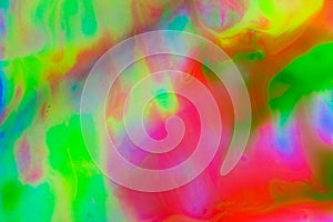 Fluorescent paint patterns under black ultraviolet light