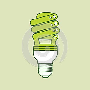 Fluorescentbulb. Vector illustration decorative design
