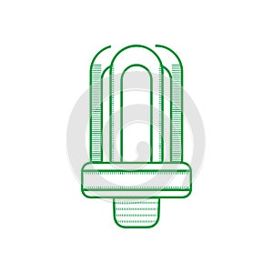 Fluorescentbulb. Vector illustration decorative design