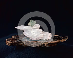 Fluorite, anhydrite on mica photo