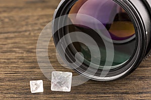Fluorite and camera lens