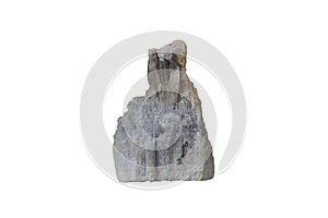 Fluorite mineral rock isolated on white background.