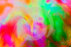 Fluorescent paint patterns under black ultraviolet light