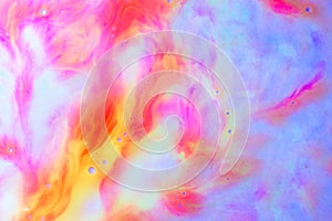 Fluorescent paint patterns under black ultraviolet light