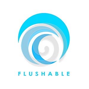 Flushable wipes vector logo