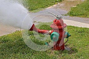 Flushing and testing a fire hydrant