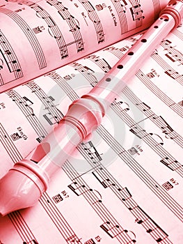 Flute and music score