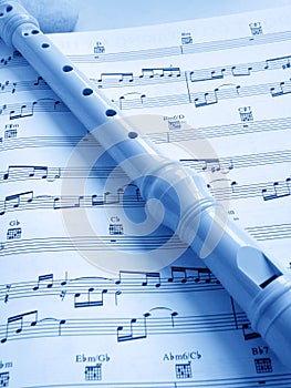 Flute and music score