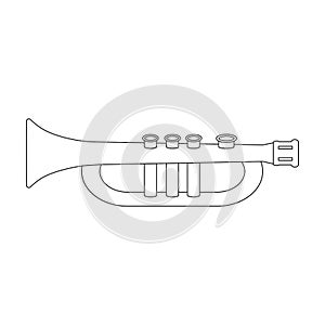 Flute vector outline icon. Vector illustration music instrument on white background. Isolated outline illustration icon