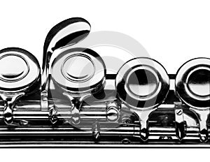 Flute on white background