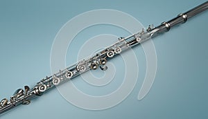 Flutes classical musical instrument closeup