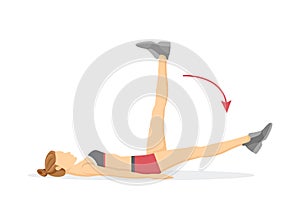 Flutter Kicks Tabata Exercise Vector Illustration