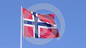 Fluttering Norwegian flag