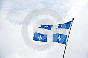 Fluttering Quebec Flag