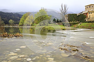 Fluvia river passing through besalu