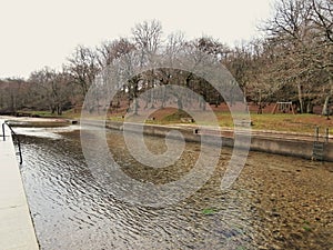 Fluvial beach in river Deza. Municipality of Lalin, region Galicia, Northwest Spain.