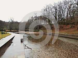 Fluvial beach in river Deza. Municipality of Lalin, region Galicia, Northwest Spain.