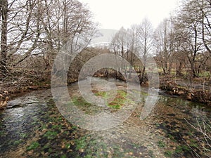 Fluvial beach in river Deza. Municipality of LalÃƒÆ’Ã‚Â­n, region Galicia, Northwest Spain.