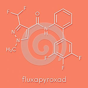 Fluxapyroxad fungicide molecule. Skeletal formula
