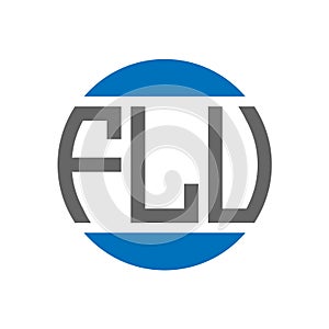 FLV letter logo design on white background. FLV creative initials circle logo concept. FLV letter design photo