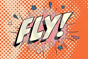 Fly Abstract cartoon frame vector background. illustration bubble