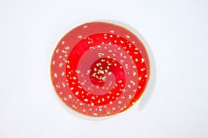 Fly agaric hat on a white background