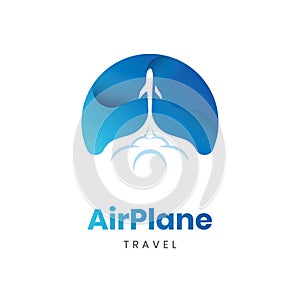 Fly Air Plane Rocket Dolphin Whale Travel Logo