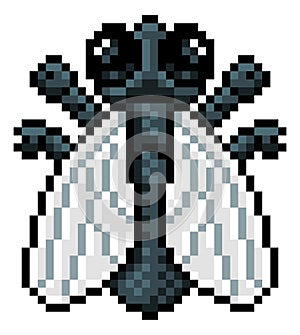 Fly Bug Insect Pixel Art Video Game 8 Bit Icon