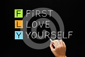 FLY - First Love Yourself Acronym Concept