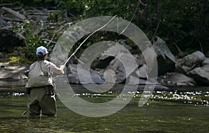 Fly Fish cast in Montana