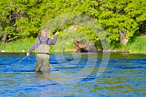 Fly Fisherman Deschutes River