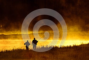 Fly Fishermen Madison River Yellowstone National Park photo