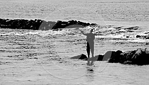 Fly-fishing in B&W