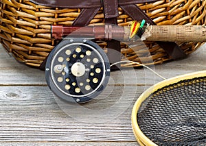 Fly Fishing Gear with Creel