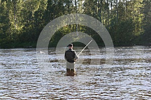 Fly fishing i ByskeÃÂ¤lv, Norrland Sweden