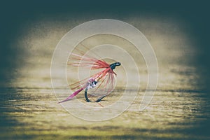 Fly fishing lure retro style