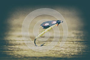 Fly fishing lure retro style