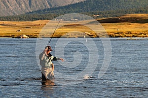 Fly fishing in Mongolia