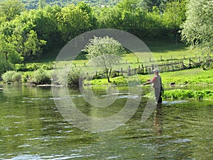 Fly-fishing on Ribnik