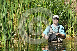 Fly Fishing with Wadders