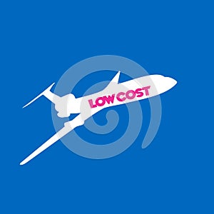 Fly low cost airline background