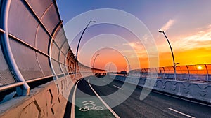 Fly over Cakung at sunset