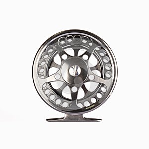 Fly Reel on white background