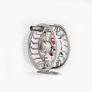 Fly Reel on white background