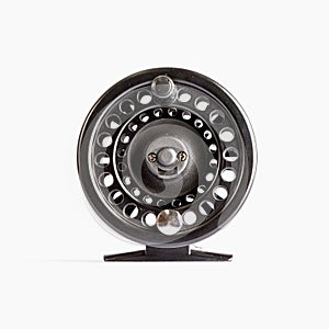 Fly Reel on white background